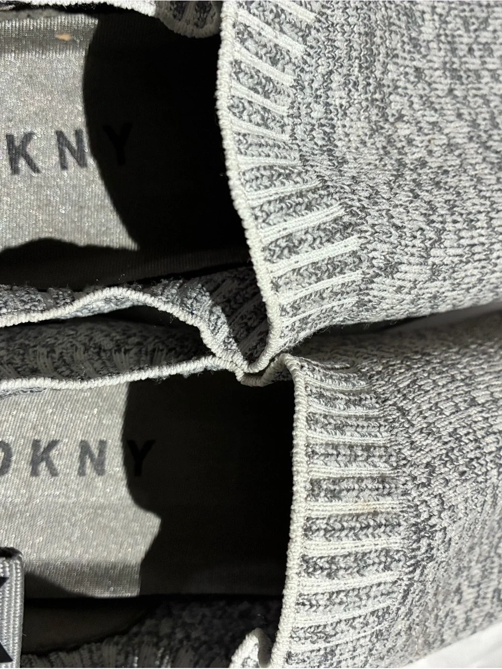 DKNY Men's Gray Knit Slip-On Sneakers